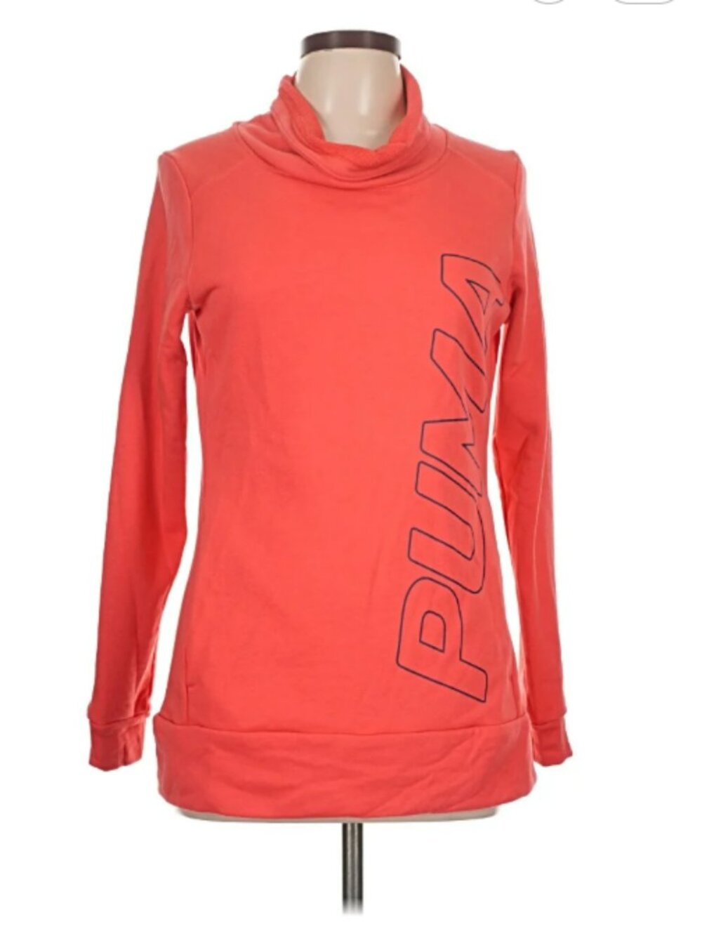 Puma Orange/Tangerine Pull Over Sweatshirt Type Top with Long‎ Sleeves in Size L
